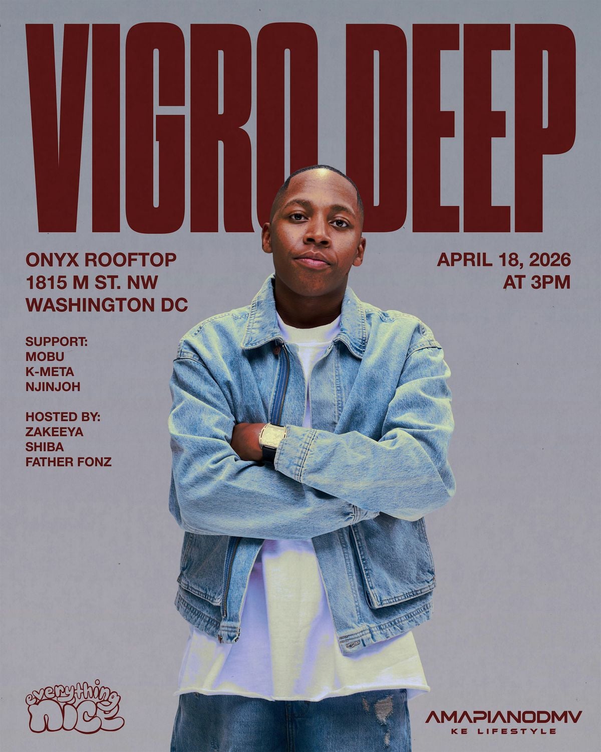 Amapiano On The Roof with Vigro Deep (South Africa) promotional graphic