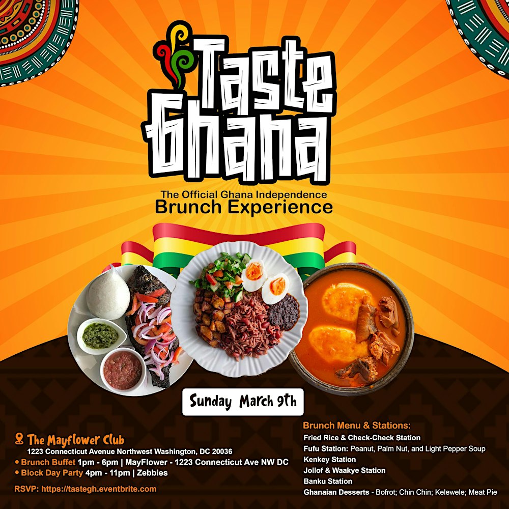 TasteGhana | The Official Ghana Independence Brunch promotional graphic
